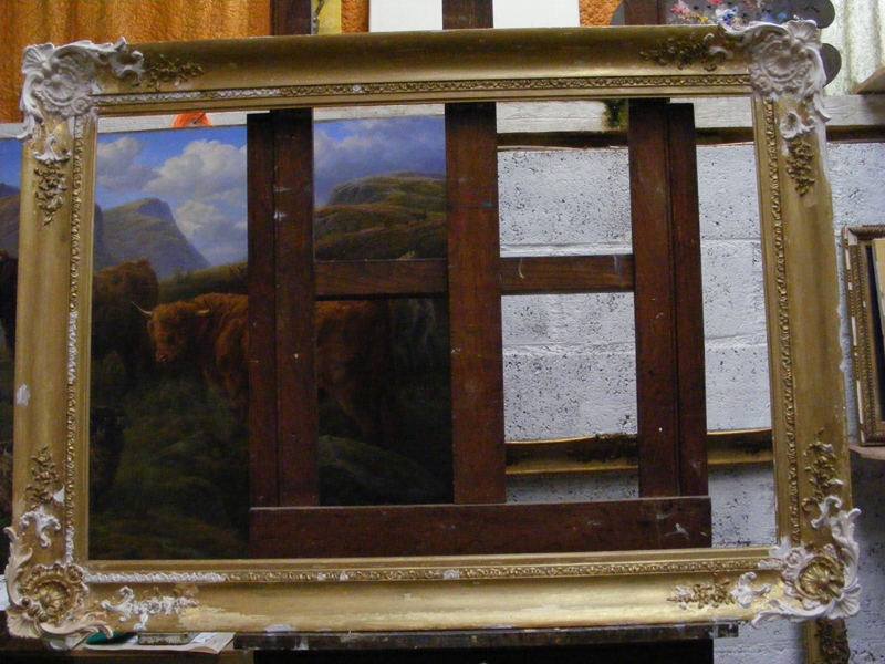 Frame with repairs needed in white